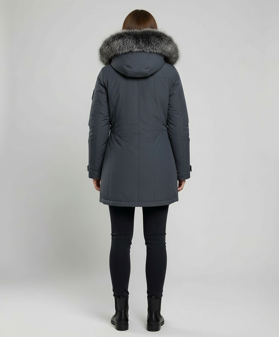 Warmer Winterparka Damen Kapuze | R&B