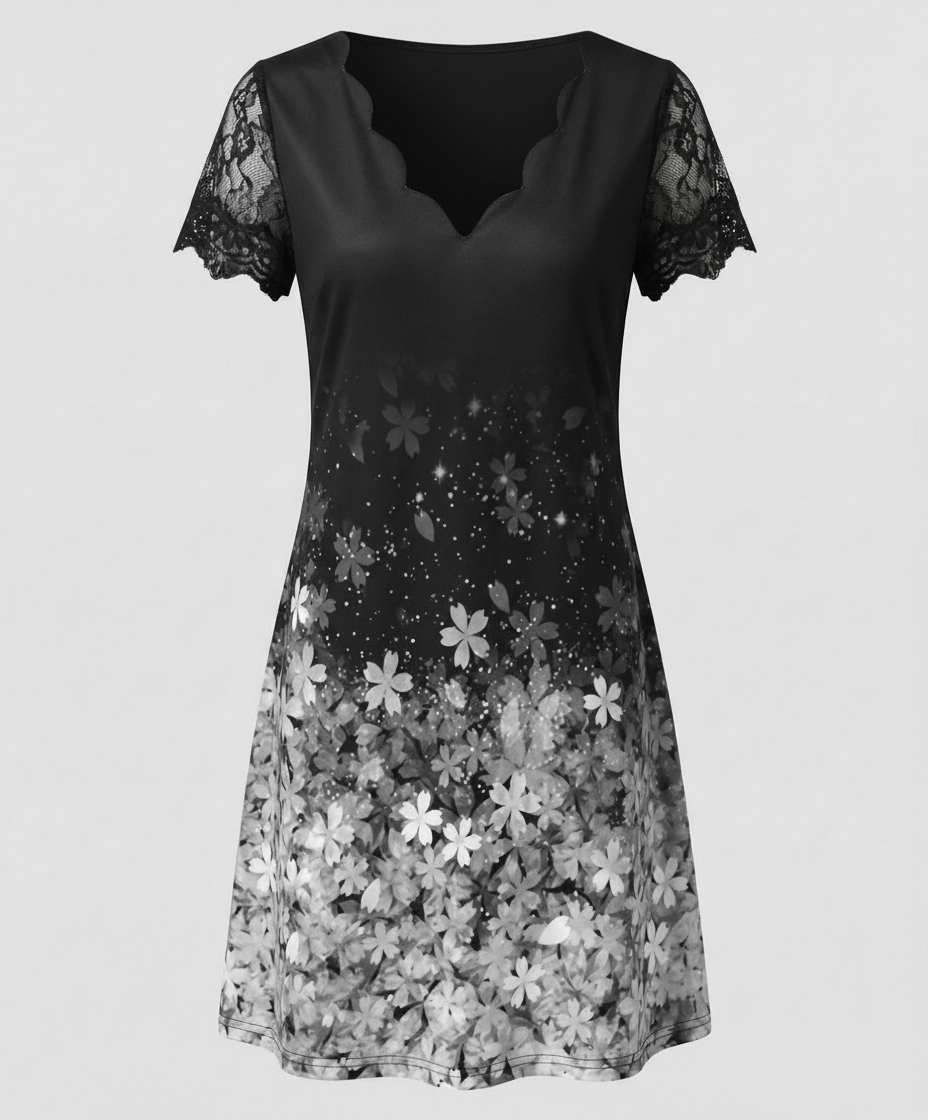 Elegantes Detail Kleid Damen | R&B