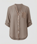 Glitzerbluse Damen Pailletten | R&B