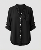 Glitzerbluse Damen Pailletten | R&B
