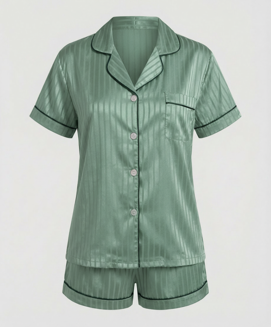 Satin Komfort Pyjama Set Damen | R&B