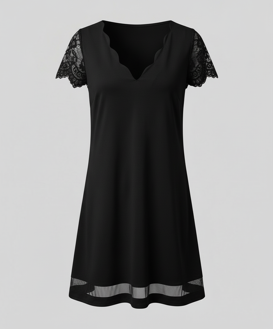 Elegantes Detail Kleid Damen | R&B
