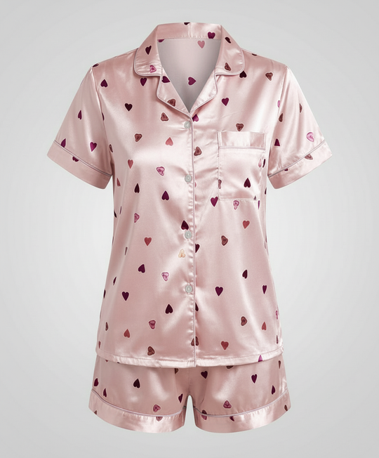 Satin Komfort Pyjama Set Damen | R&B