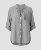 Glitzerbluse Damen Pailletten | R&B