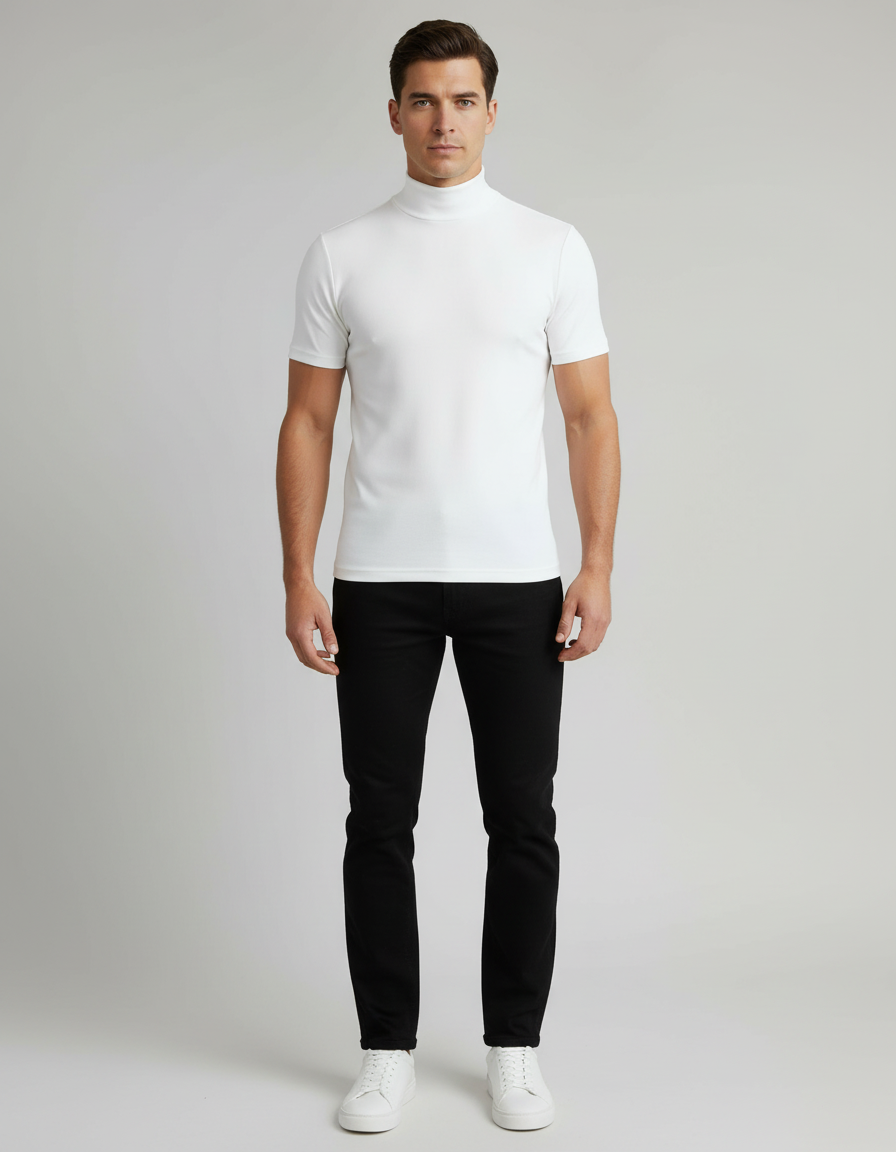 Rollkragen Slim Fit Herrenhemd | R&B