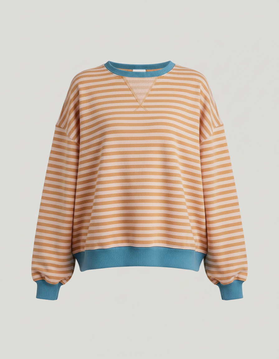 Gestreifter Oversized Pullover Damen | R&B
