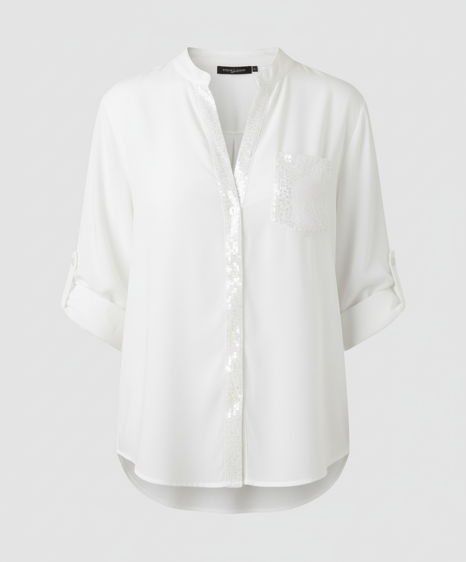 Glitzerbluse Damen Pailletten | R&B