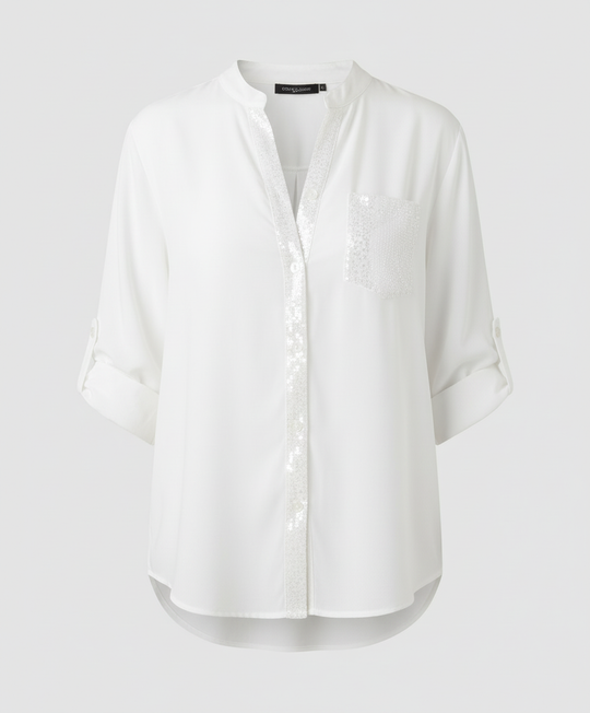 Glitzerbluse Damen Pailletten | R&B