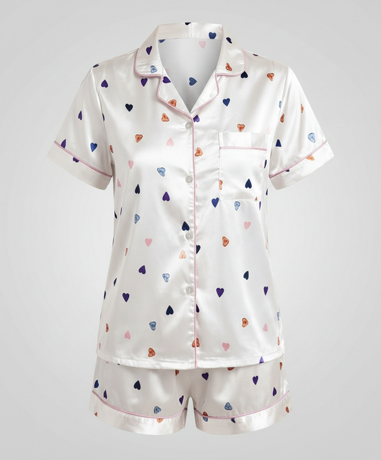 Satin Komfort Pyjama Set Damen | R&B