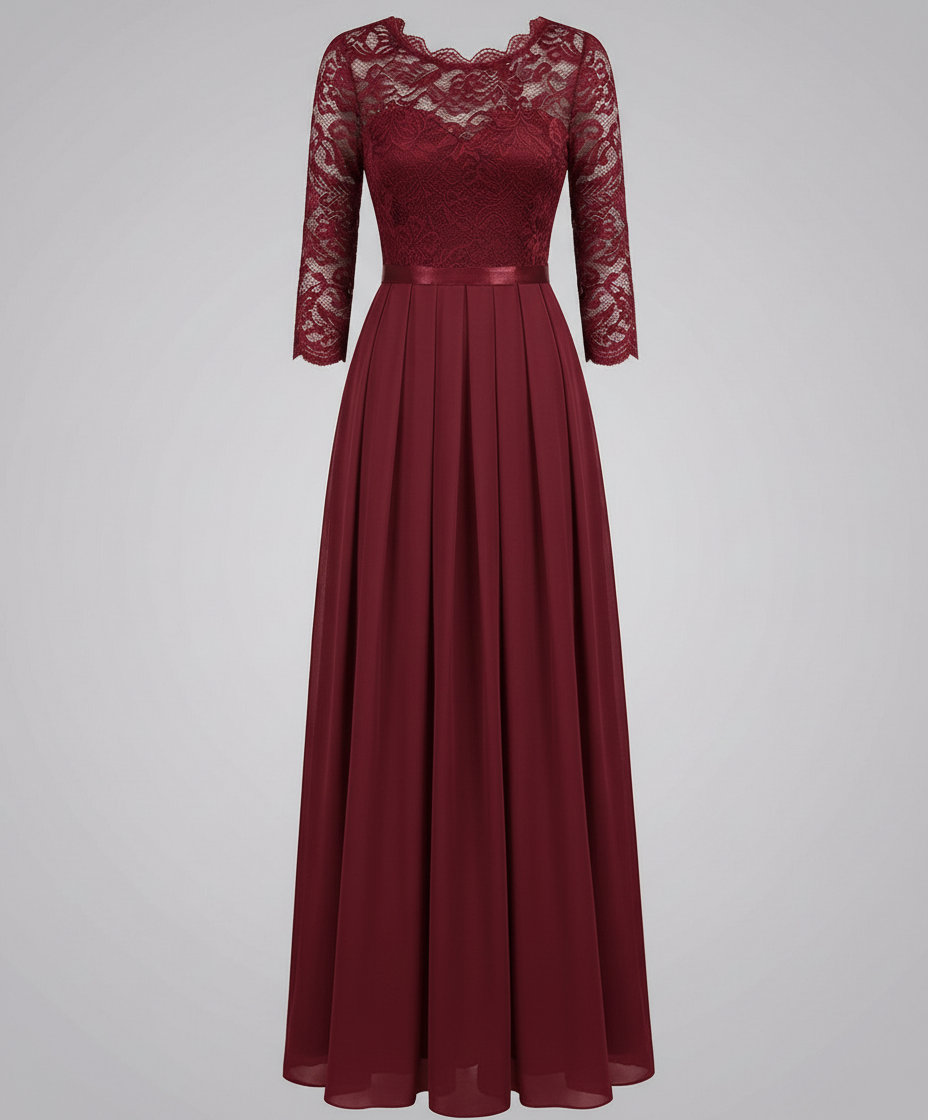 Elegantes Spitzen Brautjungfernkleid | R&B