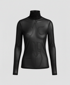 Transparente Turtleneck Bluse Damen | R&B