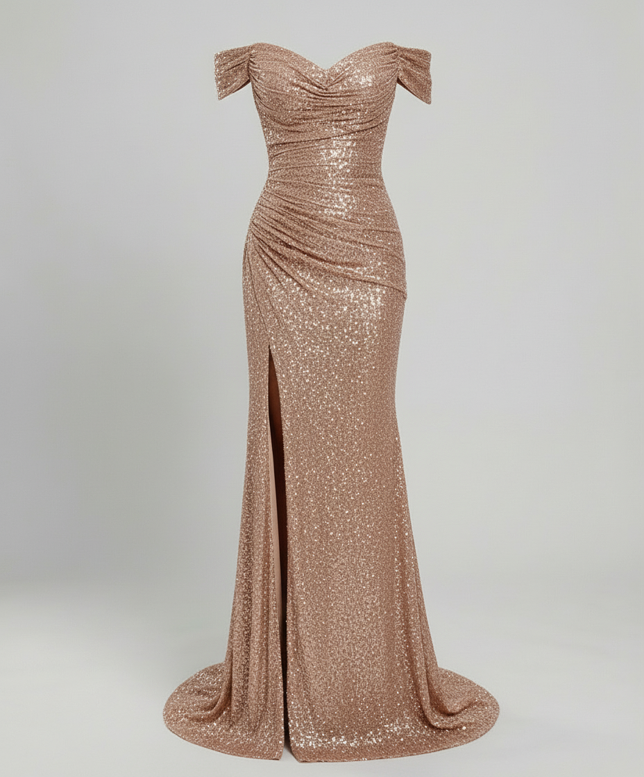 Elegantes Off Shoulder Abendkleid Damen | R&B