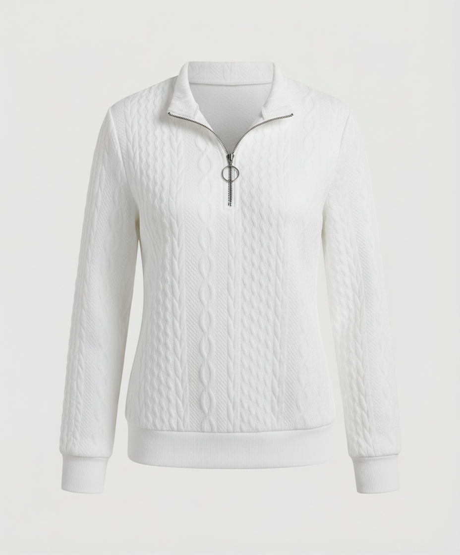 Strukturstrick Casual Pullover Damen | R&B