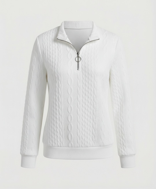 Strukturstrick Casual Pullover Damen | R&B
