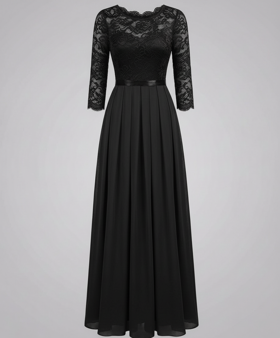 Elegantes Spitzen Brautjungfernkleid | R&B