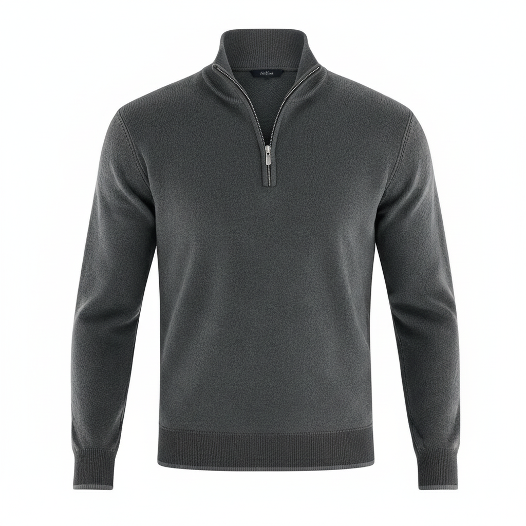 Eleganter Merino Komfort Pullover Damen Reißverschluss Moderne Strickware | R&B
