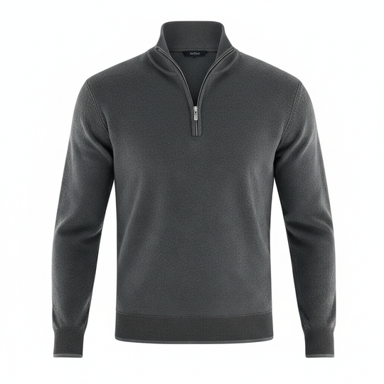 Eleganter Merino Komfort Pullover Damen Reißverschluss Moderne Strickware | R&B