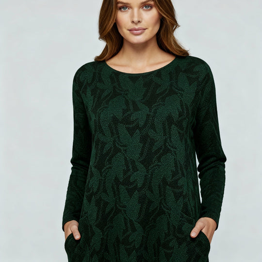 Luxuriöses Winterkleid Druck Elegant Komfort | R&B