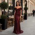 Elegantes Glänzendes Figurbetontes Damen Abendkleid