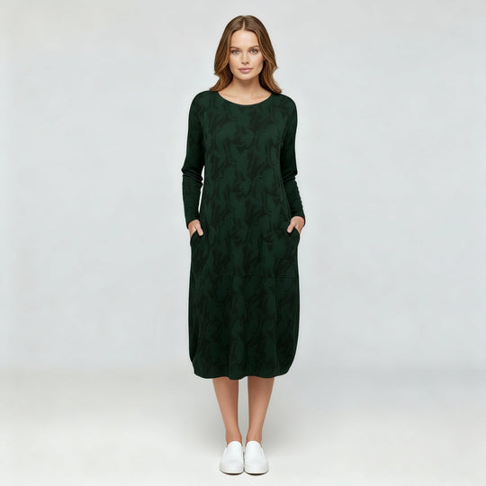 Luxuriöses Winterkleid Druck Elegant Komfort | R&B