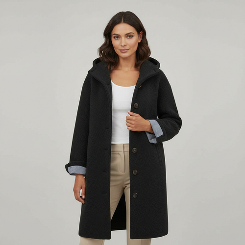 Eleganter Wintermantel Damen Komfort Langer Mantel Fleece | R&B