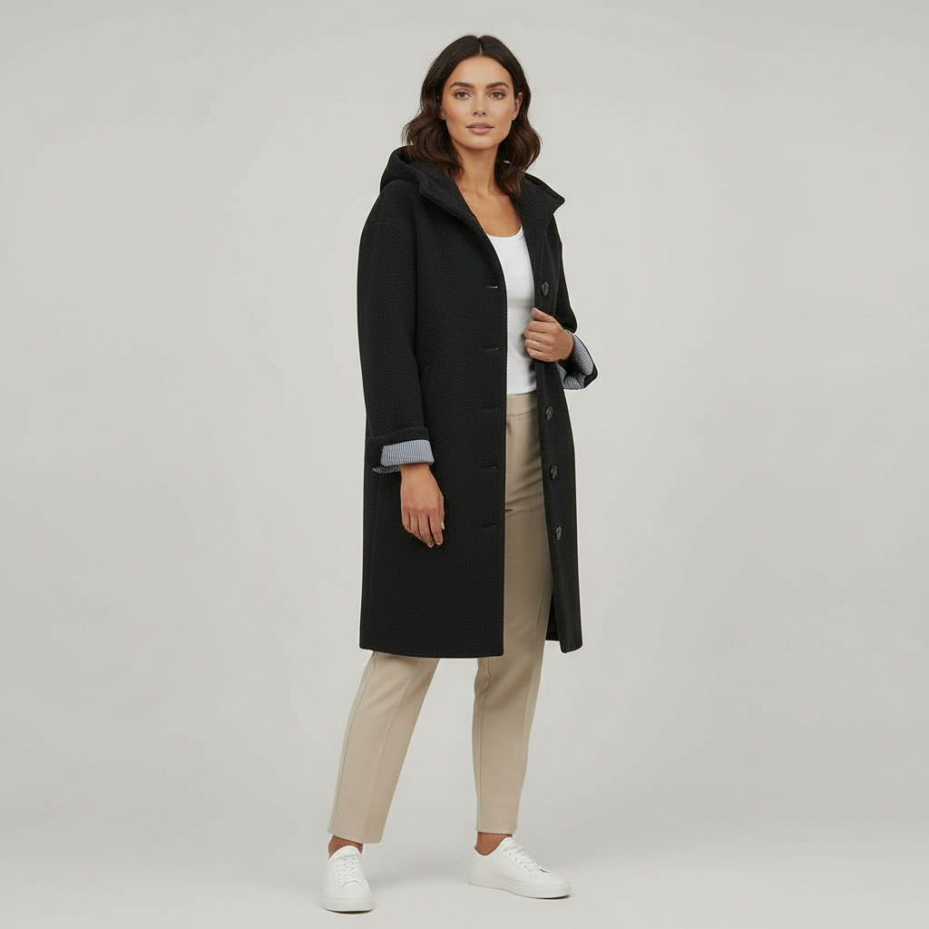 Eleganter Wintermantel Damen Komfort Langer Mantel Fleece | R&B