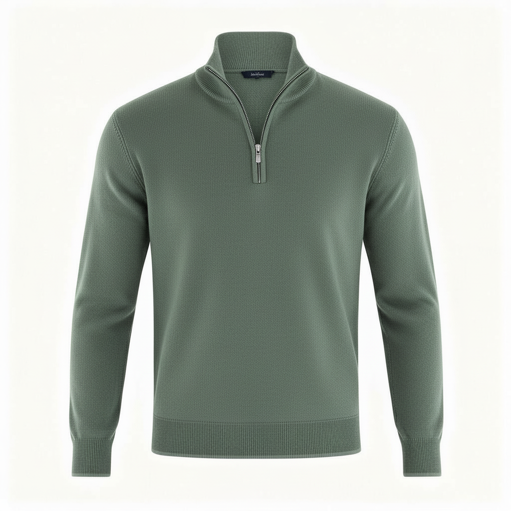 Eleganter Merino Komfort Pullover Damen Reißverschluss Moderne Strickware | R&B