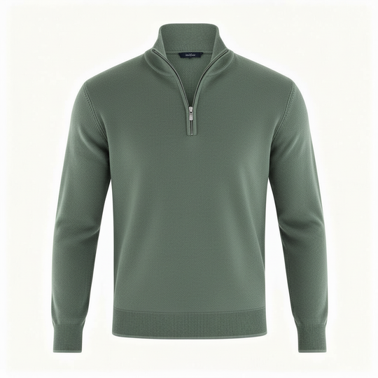 Eleganter Merino Komfort Pullover Damen Reißverschluss Moderne Strickware | R&B