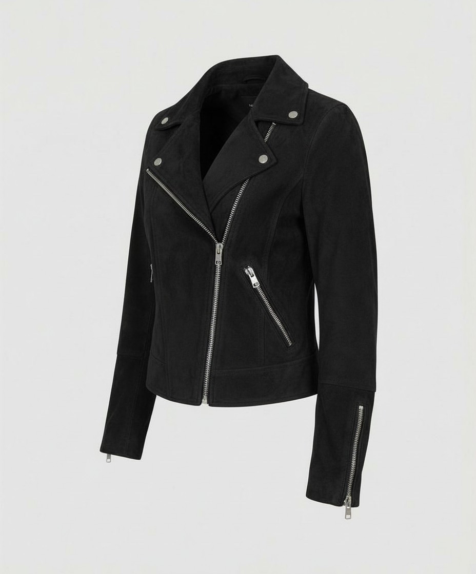 R&B | Damen Wildleder Bikerjacke