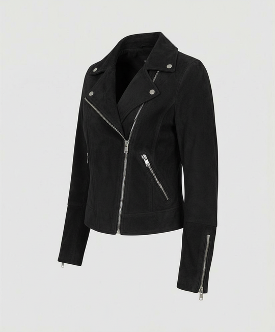 R&B | Damen Wildleder Bikerjacke