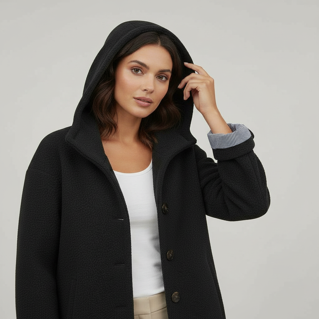 Eleganter Wintermantel Damen Komfort Langer Mantel Fleece | R&B