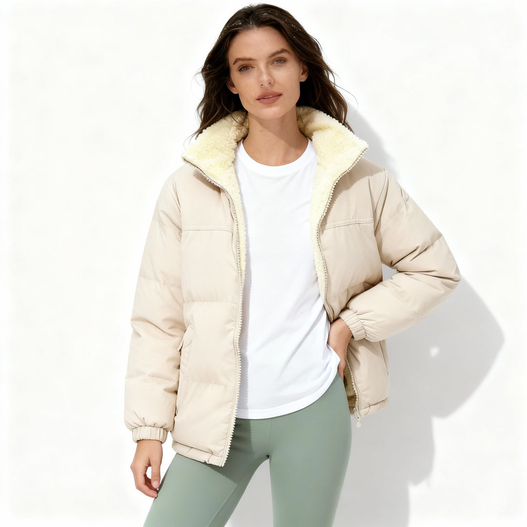 Warme Damen Steppwinterjacke