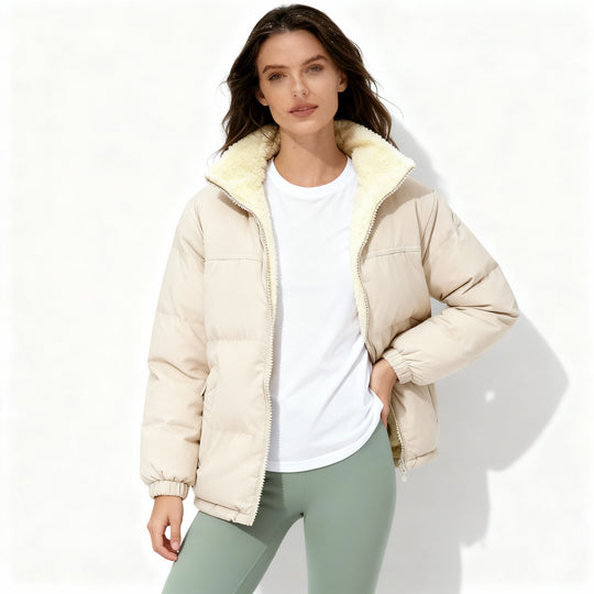 Warme Damen Steppwinterjacke