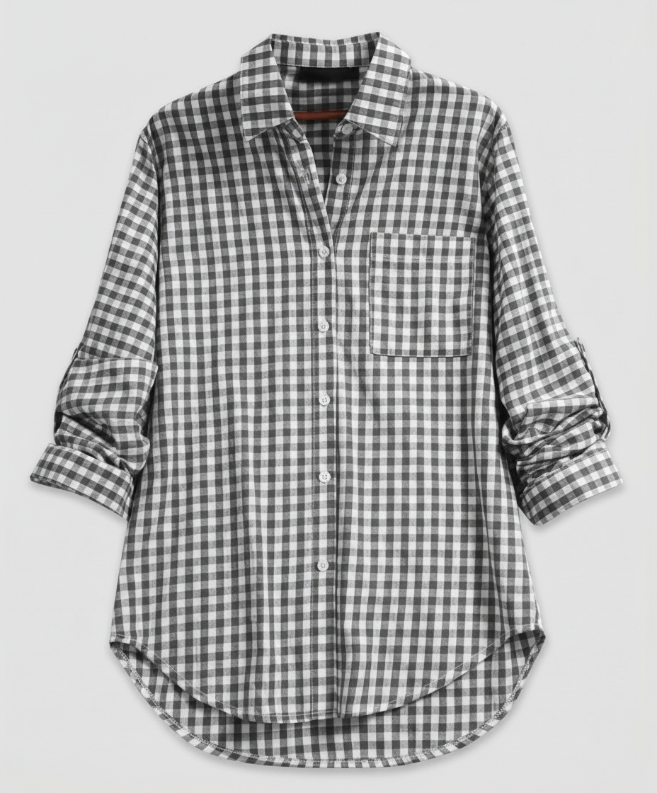 Damen Kariertes Hemd Oversize | R&B