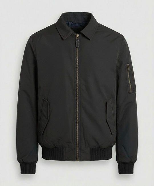 Retro Bomberjacke Cleanfit Style Gefüttert Kurz & Breit