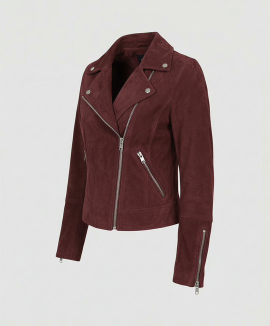 R&B | Damen Wildleder Bikerjacke