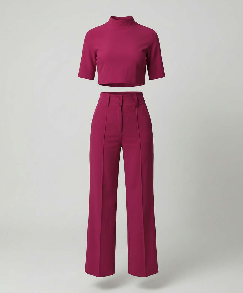 Heidi-Mode | Eleganz Tailliertes Herbst-Hosenset für Stilvolle Looks