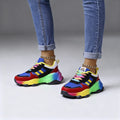 Damen Orthopädische Schuhe – Regenbogen, Ultraleicht, Stoßdämpfend, Fußgewölbestütze, Weite Zehenbox