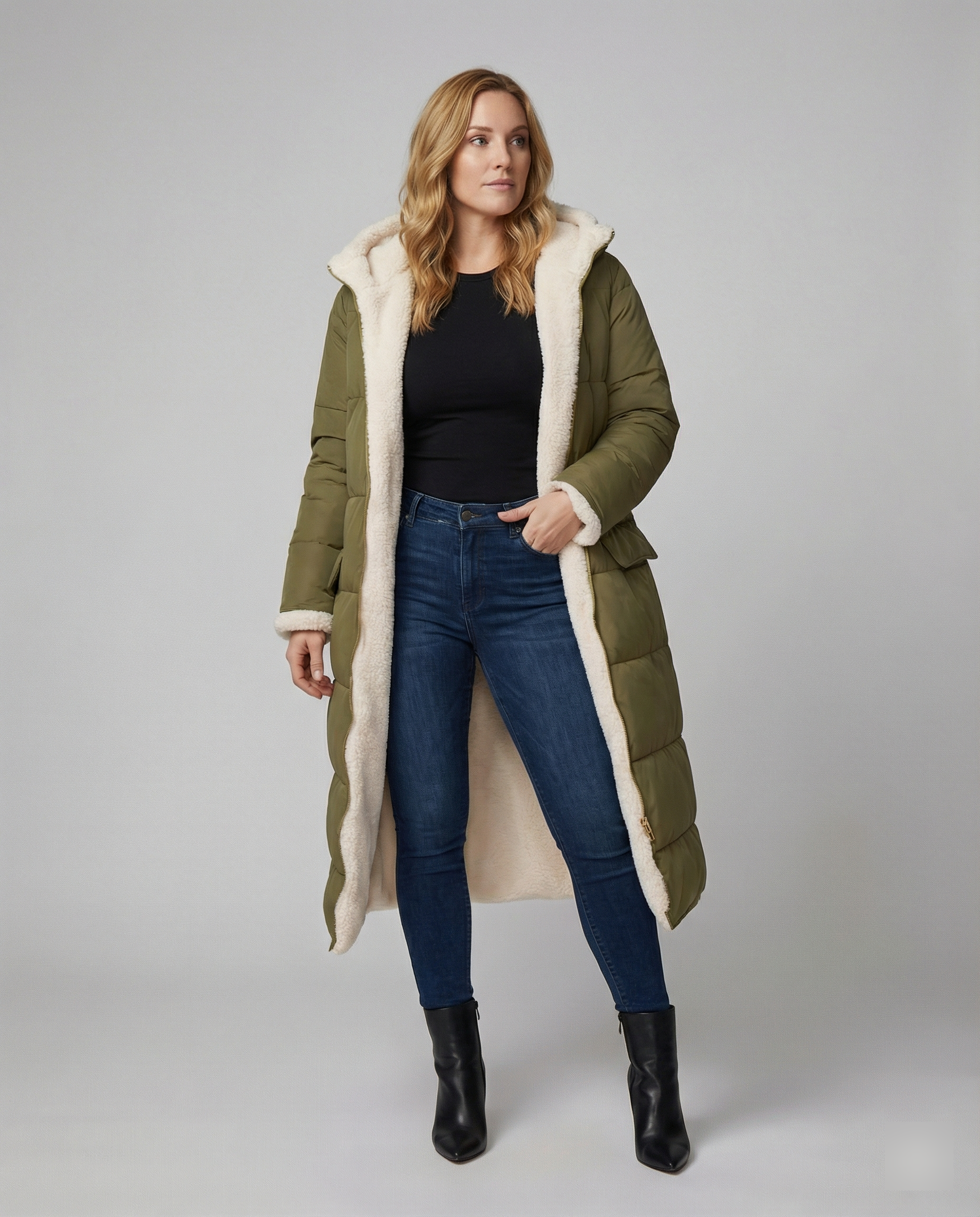 Damen Reversible Winterjacke