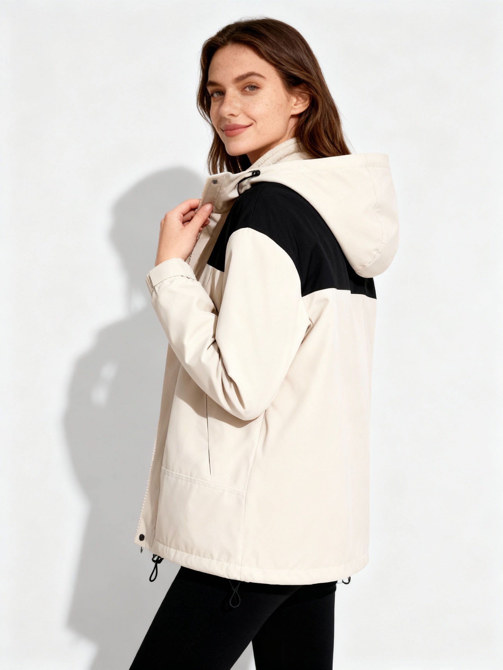 Vielseitige Fleece Kapuzenjacke
