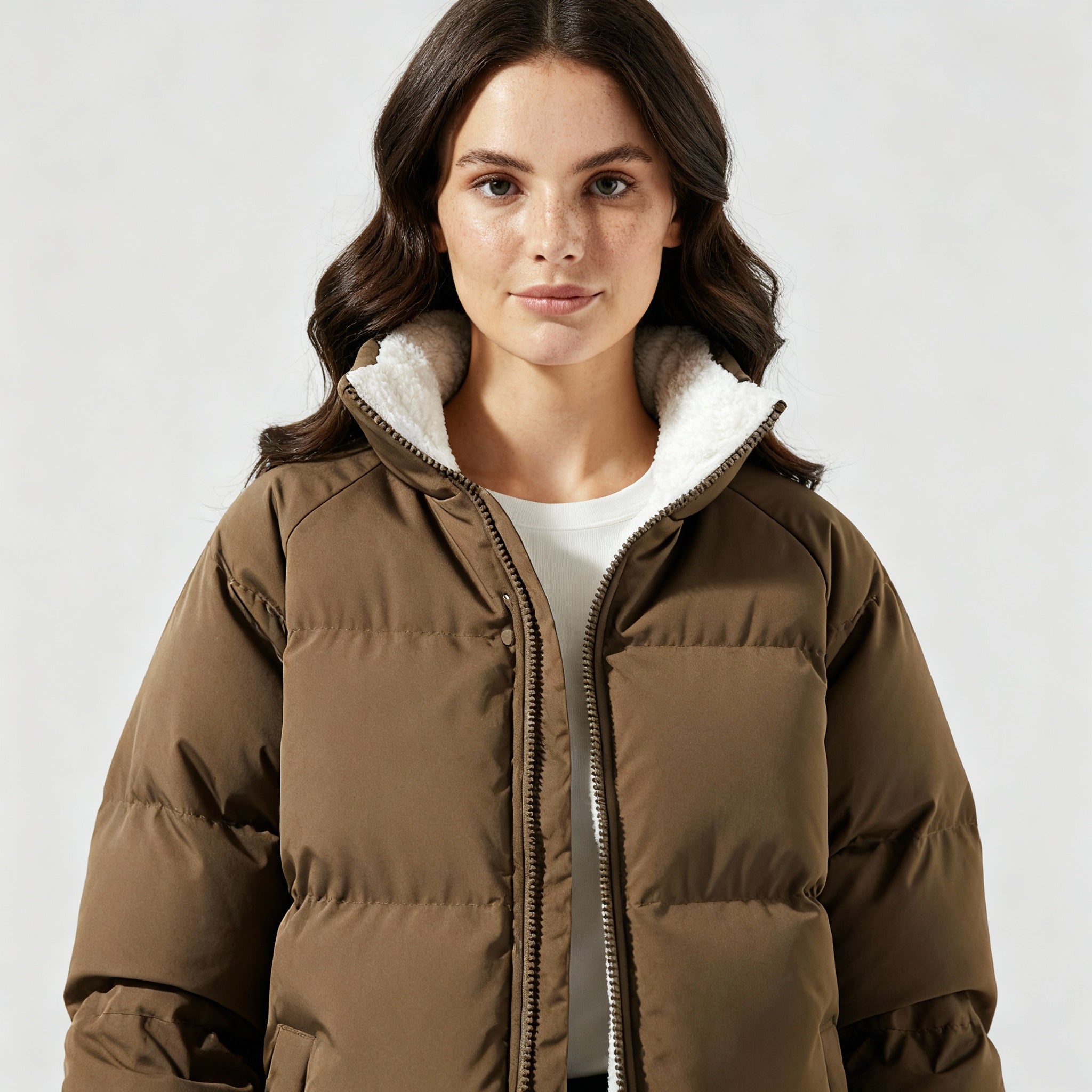 Warm Fleecegefüttert Leicht Pufferjacke Damen | R&B