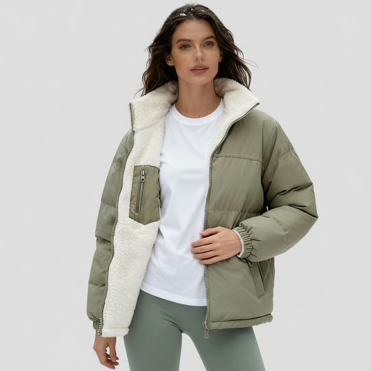 Warme Damen Steppwinterjacke