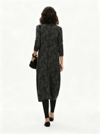 Bedrucktes Winter Strickkleid