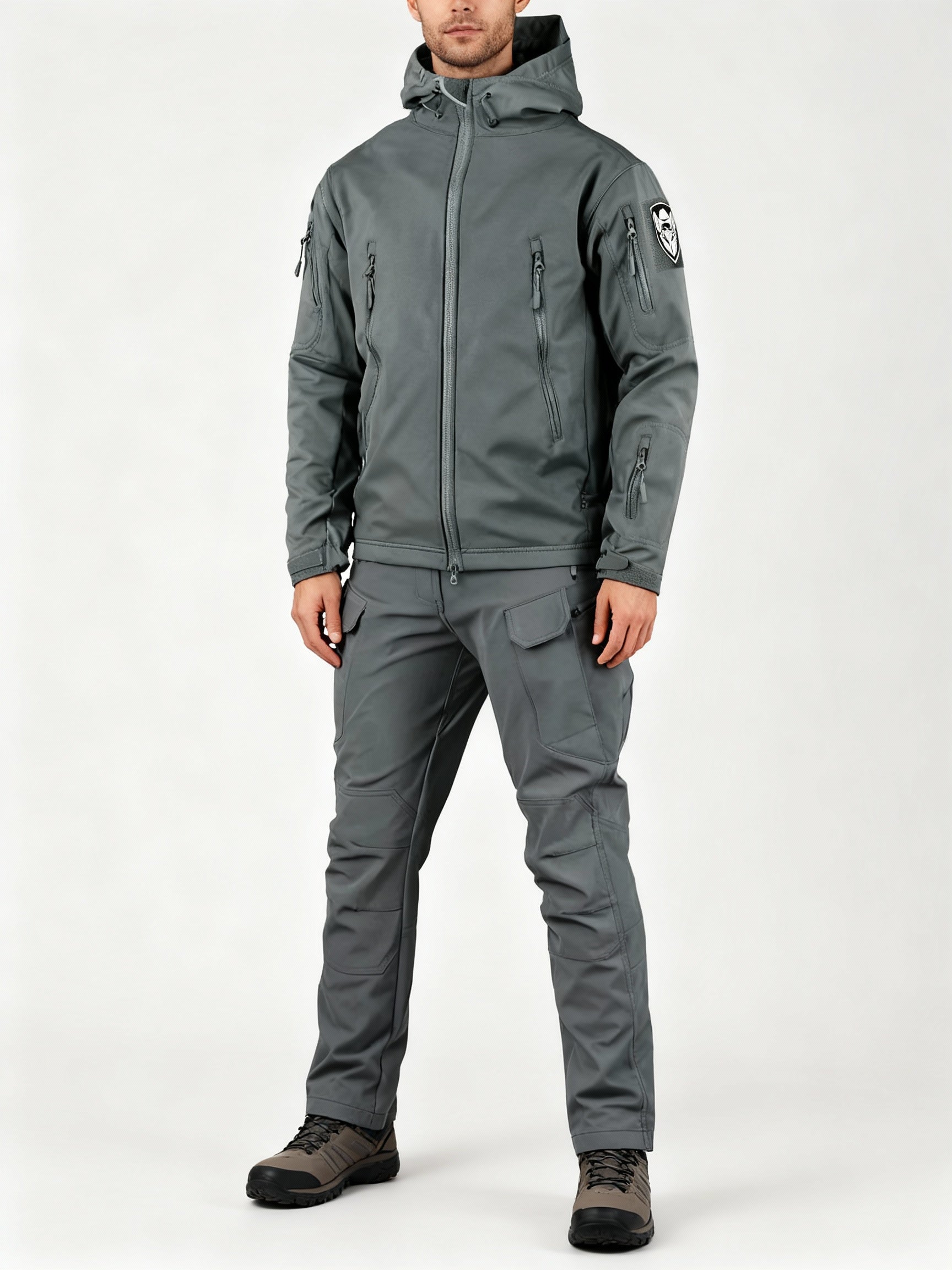 Herren multifunktionale Jacke mit Fleece-Innenfutter und Reißverschluss – R&B