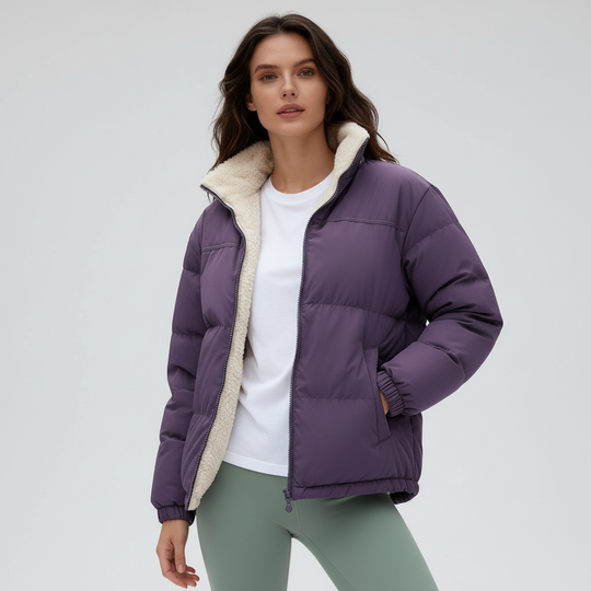 Warme Damen Steppwinterjacke