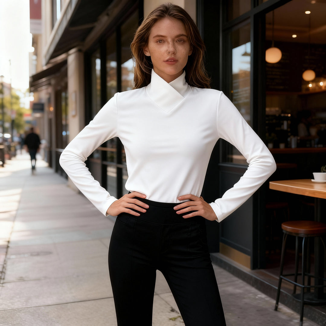 R&B | Eleganter Rollkragenpullover Mit Hohem Kragen