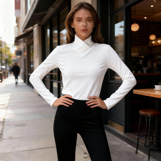 R&B | Eleganter Rollkragenpullover Mit Hohem Kragen