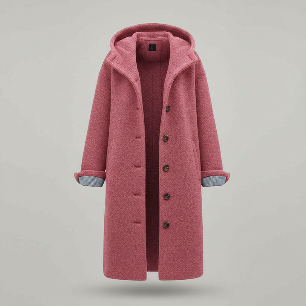 Eleganter Wintermantel Damen Komfort Langer Mantel Fleece | R&B