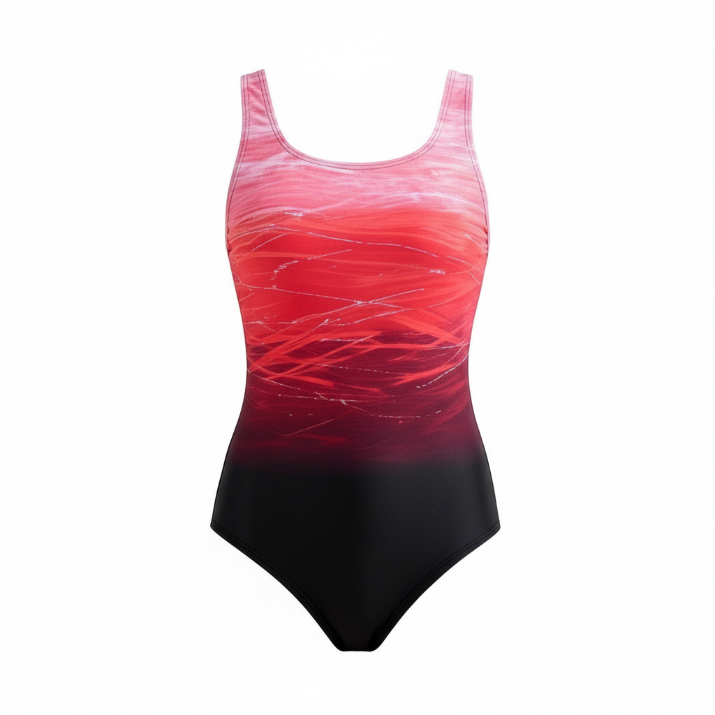 Einteiliger Sport-Badeanzug mit Ombre-Design | R&B