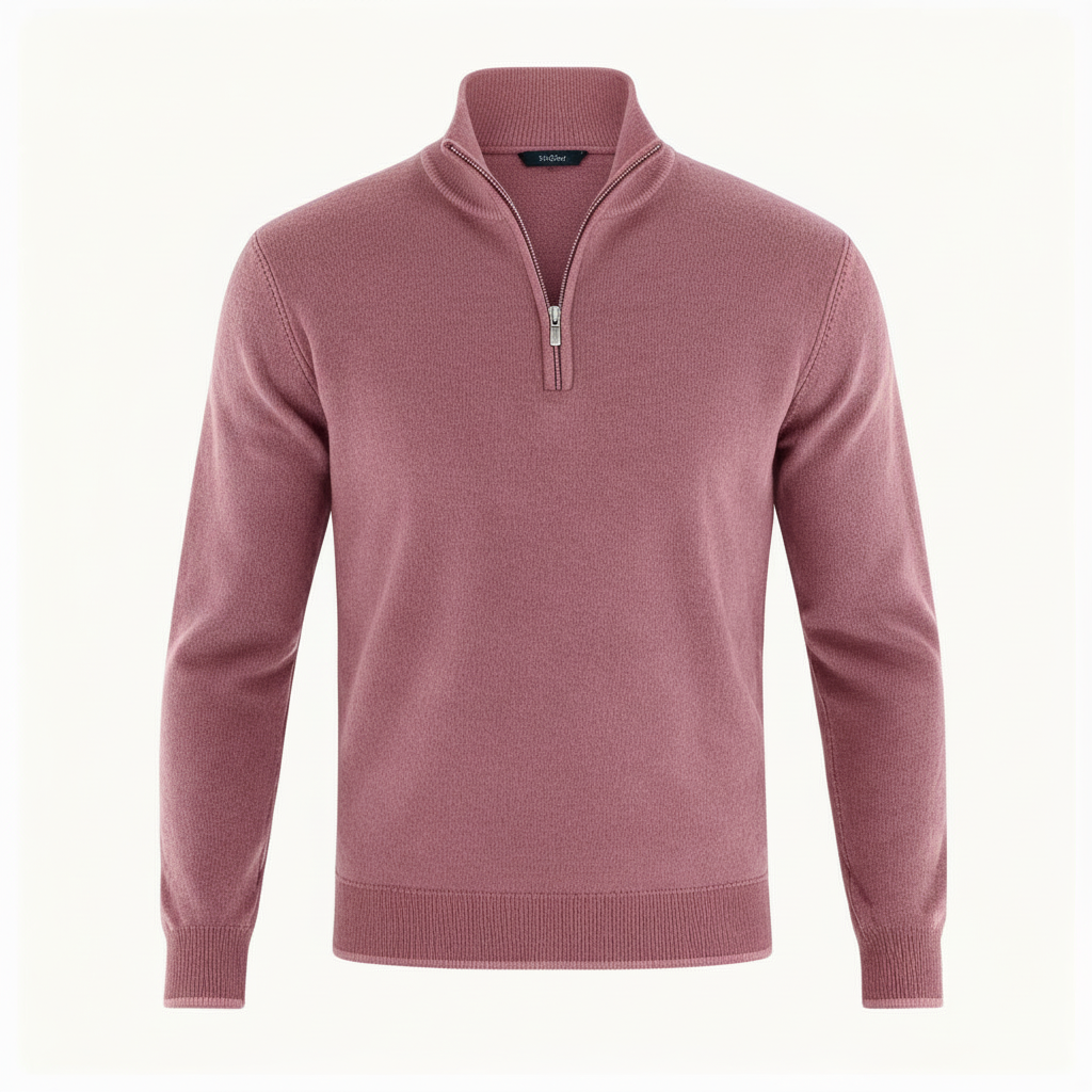Eleganter Merino Komfort Pullover Damen Reißverschluss Moderne Strickware | R&B